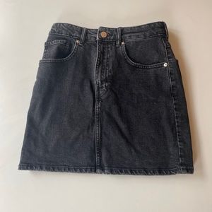 Zara Black Denim Mini Skirt